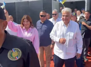 El presidente José Raúl Mulino inauguró el estadio Roberto Mariano Bula luego. 