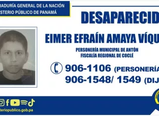 Se trata de Eimer Efraín Amaya Víquez. El muchacho mide 1.69 metros, es de contextura delgada, tez clara, cabello negro, lacio y corto, y ojos color chocolate claro. 