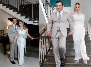 El embajador Kevin Marino Cabrera con su esposa Andrea Altamirano Duque. 