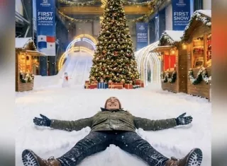 El evento se promocionaba como el primer parque de nieve en Panamá.  /  Foto: Aechivo