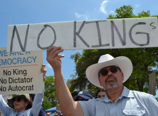 La tercera jornada del movimiento 'No Kings', que congregó al menos a 8 millones de personas en más 3.300 protestas en los 50 estados del país, según los organizadores. Foto. EFE