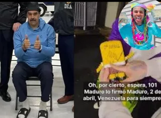 Tekashi sale de prisión y muestra peluche de Bob Esponja firmado por Maduro