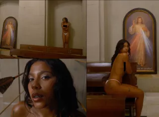 Tokischa prende las redes con fotos 'hot' en una iglesia en Viernes Santo