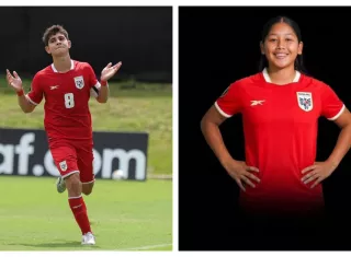 Alisson Samudio (der.) y Alfredo Maduro integran las selecciones Sub-17 de fútbol. Fotos: FPF