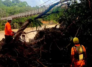 El mal tiempo ha seguido afectando a las provincias de Verguas, Bocas del Toro y al área de la Comarca Ngäbe Buglé. Foto. Sinaproc
