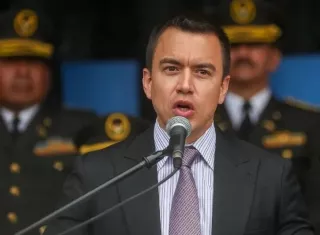 El presidente Gustavo Petro anunció que demandará al mandatario ecuatoriano Daniel Noboa, por vincularlo con el narcotraficante "Fito". Foto. EFE 