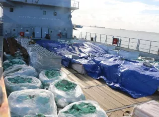 Esta es la segunda fase de traslado de materiales para la construcción de 22 soluciones habitacionales. Foto. Cortesía