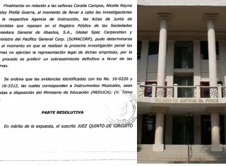 Extracto de la resolución que decreta el sobreseimiento.