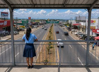 Estudiantes evitan tragedia en puente peatonal de Penonomé