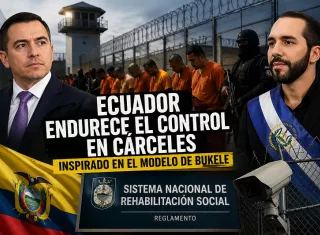 Noboa mira a Bukele y refuerza seguridad en cárceles de Ecuador