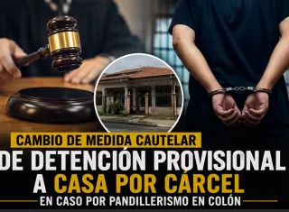 Juez cambia medida a casa por cárcel en caso de pandillerismo en Colon