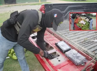 Hombre es aprehendido transportando droga entre aguacates y pipas