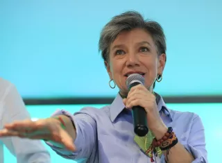 Claudia López calificó como inaudito que no se haya podido realizar un debate con todos los candidatos presidenciales y reclamó la falta de reglas del Consejo Nacional Electoral. Foto. EFE