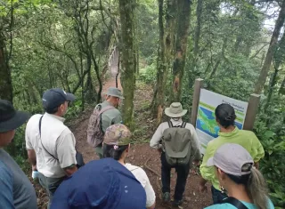 Señalización nueva en todo el recorrido, así como la construcción de una escalera de acero inoxidable y nuevas plataformas de observación con materiales de madera plástica y acero.