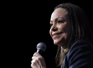 La dirigente opositora venezolana y Premio Nobel de la Paz 2025, María Corina Machado
