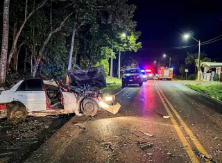 Debido al accidente, el tráfico vehicular por esta carretera el tráfico quedó cerrado por varias horas.  /  Foto: Eric Montenegro
