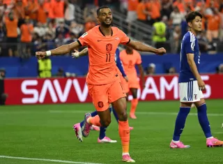 Cody Gakpo entra en la historia del Mundial con el gol 100 del torneo. /Foto: EFE