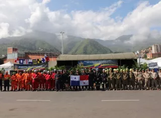 El equipo de Búsqueda y Rescate Urbano de Panamá (USAR) culminó su misión en Venezuela luego de ocho días de arduas labores. Foto: Sinaproc