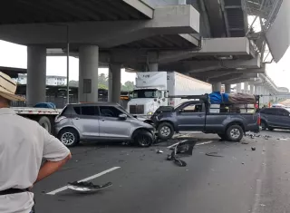 Fatal accidente bajo zona paga en Pedregal. Foto: Alexander Santamaría