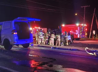 Un fuerte accidente vehicular registrado la madrugada de este sábado en el sector de Llano Marín. Foto: Tráfico Panamá