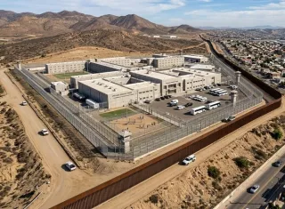 El Gobierno estadounidense adquirió el Centro de Detención de Otay Mesa, ubicado en la frontera de California y México. Foto/IA