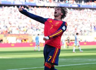 Ferran Torres celebra el gol anotado en la Final del Mundial 2026. Foto: EFE