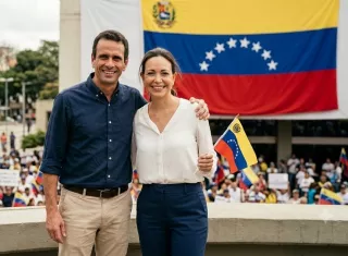 "Es la reconstrucción de Venezuela la que está en juego. Es el futuro del país el que está en juego. Son los intereses de los venezolanos los que están en juego", remarcó Henrique Capriles, quien fue candidato a la presidencia en 2012 y 2013. Foto. IA