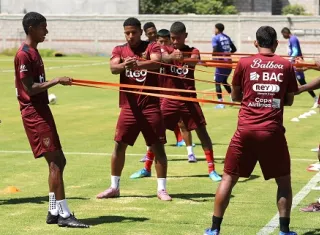 Última práctica de la Selección Sub-20 de Panamá en la ciudad de Pachuca. Foto: FPF