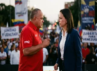 Los sectores políticos del país suramericano vuelven a convocar a sus seguidores a la calle más de un mes después de que dos potentes terremotos sacudieran la zona norte de Venezuela. Foto. IA
