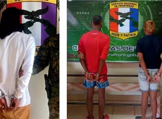 Los tres detenidos fueron puestos a disposición de las autoridades competentes para continuar con el debido proceso..  /  Fotos: Senafront