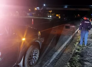 La víctima falleció en la escena del accidente.  /  Foto: Coclé Tráfico