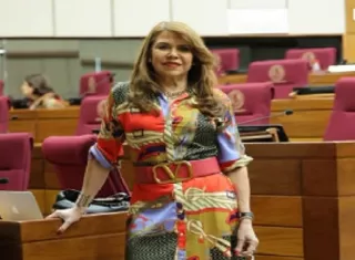 Este lunes la congresissta Celeste Amarilla desestimó que su polémica con Mbappé pueda generar algún impulso a su aspiración presidencial. Foto. @celestesenadora 