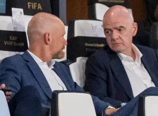 Gianni Infantino (der.), presidente de la FIFA.