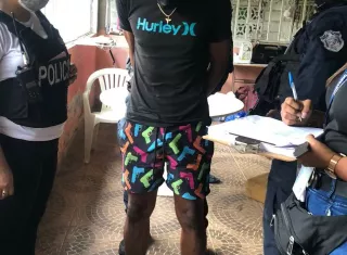 Momento de la captura de alias "Babillo".