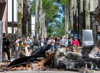 El terremoto de este lunes, ha dejado una gran destrucción en al menos cinco departamentos: Valle del Cauca, Chocó, Quindío, Risaralda y Caldas. Foto. EFE