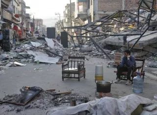 En Risaralda, situado en la zona cafetera del centro del país, hay "alrededor de 90 personas fallecidas", incluida Pereira, su capital, indicó a periodistas el secretario de Gobierno regional, Israel Londoño. Foto. EFE