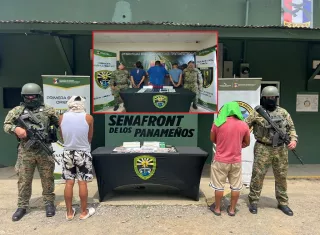 Los sopspechosos fueron aprehendidos en 2 operaciones en Darién.  /  Fotos: Senafront