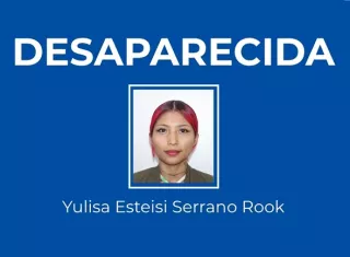 Yulisa Esteisi Serrano Rook, de 26 años, fue reportada como desaparecida en el sector de Samaria.  /  Foto: PGN