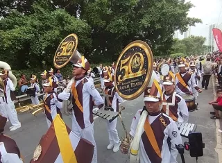 Más de 45 bandas estudiantiles desfilaron. / Foto: Cortesía