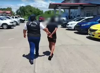 La mujer fue aprehendida en el distrito de David, tras ser requerida por el homicidio de 'Chico'.  /  Imagen: PN