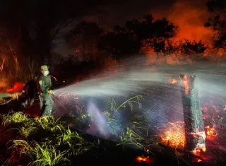 El Tolima concentra buena parte de los esfuerzos de las autoridades, con incendios activos en los municipios de Suárez, San Luis, Armero, Coello y Guamo, entre otros. @gobertolima