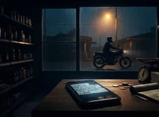 El asedio del "gota a gota" estrangula a los comercios locales en Panamá.   /  Imagen ilustrativa generada con IA