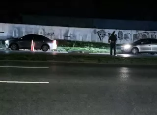 El cadáver quedó en la orilla de la vía. / Imagen: TraficoCpanama