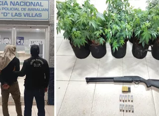 El detenido, junto a los indicios, fue puesto a órdenes de las autoridades correspondientes.  /  Foto: PN