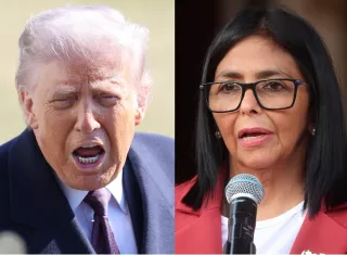 El presidente de Estados Unidos Donald Trump, espera hacer un espacio en su agenda para reunirse con Delcy Rodíguez. Foto. EFE