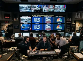 Las cadenas de televisión ABC, CBS, Fox News y NBC, decidieron solidarizarse con sus compañeros vetados. Foto. IA