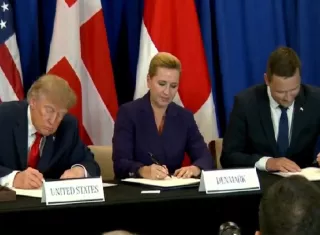 Actualmente, Estados Unidos solo mantiene en Groenlandia la base espacial de Pituffik —la antigua base de Thule—, tras décadas de reducción de su presencia. Foto. @WhiteHouse