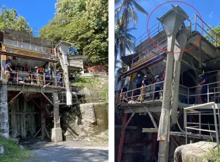 El obrero quedó atrapado dentro del equipo.  /  Foto: BCBRP