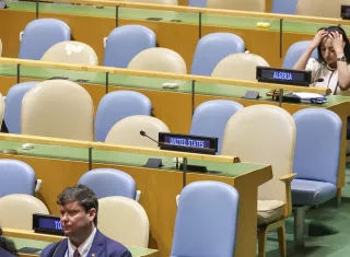 El representante de Estados Unidos ante la ONU, abando el reciente cuando el presidente de Irán Masoud Pezeshkian, los acusó de terroristas