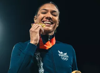 Gianna Woodruff, del atletismo, ganó una de las cinco medallas de oro que obtuvo Panamá en los Juegos Suramericanos. Foto: COP
